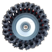 Brosse métallique en forme de coupelle, brosse à fil pour acier inoxydable, pour meulage, décapage de rouille et polissage, 3 pouces, type à écrou.