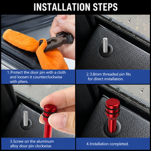 Universal Aluminum Alloy Car <strong>Door</strong> Lock Pin <strong>Knob</strong> Replacement Interior Lock Pull Pins for Auto <strong>Door</strong> Decoration Modification - Product Image 5