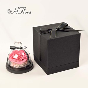 Cadeau exquis <span class=keywords><strong>de</strong></span> luxe personnalisé pour toujours <span class=keywords><strong>éternel</strong></span>le fleur <span class=keywords><strong>de</strong></span> rose préservée en verre pour la Saint-Valentin cadeau - Product Image 2