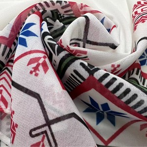 2025 Printed Pearl Chiffon <b>Head</b> <b>Scarf</b> Geometric Pattern Muslim Ladies Daily Wear - Product Image 3