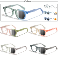 Lunettes de soleil photochromiques HBK, monture fine rose/noir CP+PC, branches tendance, pour hommes et femmes, sports de plein air, voyage