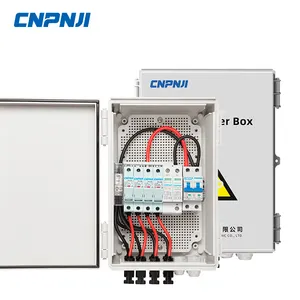 Sistema Solar DC PV Combiner Box 4 Cordas Entrada 1 Saída IP65 Ccombiner Box com SPD e Fusível 500V