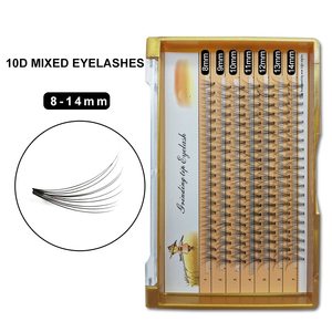 Pestañas DIY 10D 20D 30D 40D, Extensiones de Pestañas Individuales en Racimo Preformadas de 0.07 0.10MM - Product Image 1