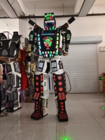 Costume de robot mecha lumineux intégral résistant aux chocs en EVA, emballé individuellement dans un carton pour location commerciale et défilés