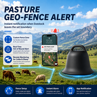 Collar de Rastreo Animal F37 Mini 4G IP67, Localizador Inalámbrico Multimodo GPS BDS AGPS LBS para Monitoreo de Ganado Vacuno, Ovino, Caprino y Camellos 1