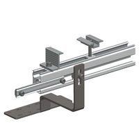 Support de fixation pour panneaux solaires en acier galvanisé à chaud pour toiture, type profilé robuste