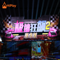 Machine d'arcade de course à deux joueurs, simulateur de conduite de voiture à monnayeur, machine de jeu vidéo de conduite pour centre d'arcade FEC