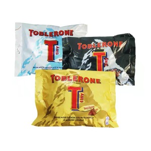 Mini chocolat Tobleron suisse en triangle, sac importé, bonbons au lait blanc, collation en vrac, 200g - Product Image 1
