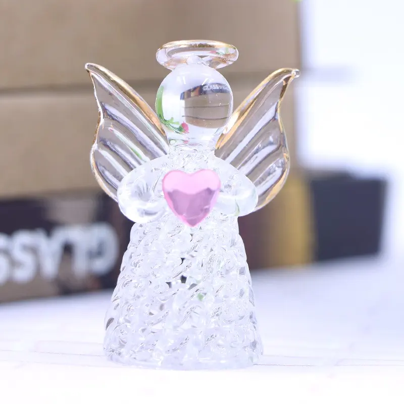 Custom Handgeblazen Glazen Fairy Angel Beeldje Ornament