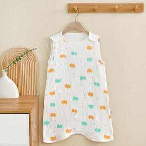 Sac de couchage durable et de qualité pour nouveau-né, 4 couches de mousseline de coton, sans manches, pour bébé, vente <span class=keywords><strong>chaude</strong></span>, personnalisation du logo - Product Image 6