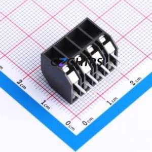 JL212S-50004B01 Spring Terminal Block Through hole Component (THT),P=5mm Connector 1x4P 5mm Black Through Hole - Product Image 2