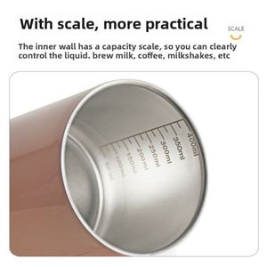 Nouvelle Tasse de Luxe 316 en Acier Inoxydable Double Paroi avec Poignée, pour Spiritueux, Portable pour Fêtes en Extérieur, Tasse à Café Légère - Product Image 3