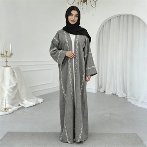 Última Moda 2026, Abaya Turca para Niña, Estilo Dubai, Kimono Musulmán para Mujer, Vestido de Lujo con Bordado Floral, Cárdigan - Product Image 1