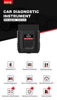 Nuevo Sistema completo V019 ELM327 lector de código herramienta de diagnóstico Bluetooth 4,0 Super Mini OBD2 Auto clear código de error escáner de coche