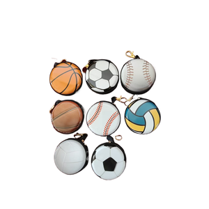 Portachiavi per la promozione del piccolo portafoglio a forma di palla creativo a forma di palla portachiavi con Design di pallavolo da calcio - Product Image 4