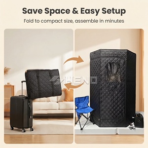 Sauna Eléctrica Portátil Moderna de Diseño Pentagonal en Acrílico para el Hogar, Ideal para Apartamentos y Salas de Estar - Product Image 5