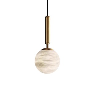 Modern Minimalist Marble Pendant <b>Light</b> Round E27 Bulb Base For Home Dining Bedroom Island <b>Lighting</b> - Product Image 5