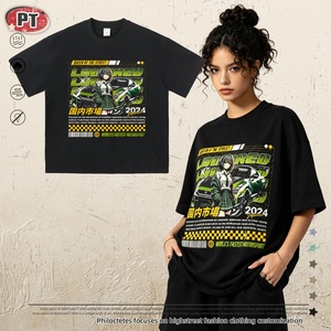 Customized DTG Print Logo Solid Acid Washed Vintage Street Style Loose Fit Cotton <b>Tshirts</b> Oversized - Product Image 3