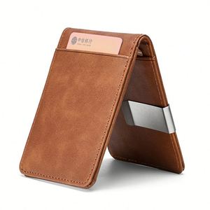 Cartera Compacta para Tarjetas de Crédito, Portátil, de Cuero PU, con Clip para Billetes, Funcional, para Hombres y Mujeres - Product Image 4