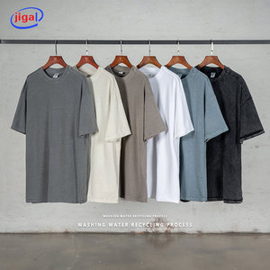 Camiseta Oversize para Hombre, Algodón Grueso, Lavado Ácido, Personalizable con Gráficos, Estilo Vintage - Product Image 1