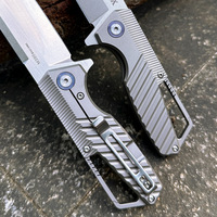 Couteaux de chasse pliants de haute qualité, lame en acier M390 OEM, manche en titane CT4, couteau de poche pliable pour le camping en plein air, survie