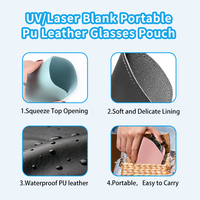 Étui à lunettes en cuir PU avec feuille d'argent découpée au laser, personnalisé en usine, pour employés de bureau et articles de papeterie sur mesure