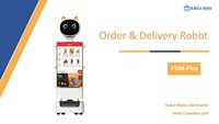 Meilleure vente : Service de livraison robotisé pour restaurants avec SDK de menu, pour la vente au détail, navigation LDS Slam+Vslam, plateau à 3 niveaux, modèle T22