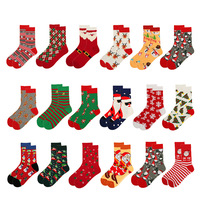 Chaussettes de Noël tendance unisexes de grande taille à motif de dessin animé respirantes pour l'hiver, en stock, nouvelle collection européenne américaine transfrontalière