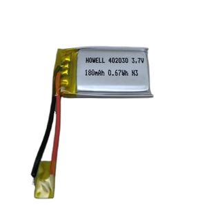 Hwe Custom Oplaadbare Lithium-Polymeerbatterij <span class=keywords><strong>3</strong></span>.7V 180Mah 402030 Goedkope Lipo-Batterijen - Product Image 4