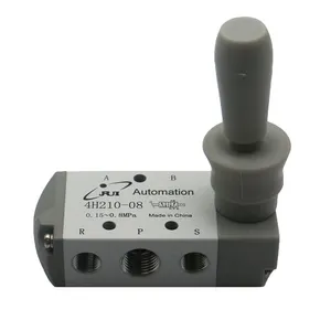 Válvula manual de operação com alavanca de 2 posições, válvula pneumática manual de 1/4 ''pt 4h210-08