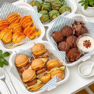 Emballages alimentaires jetables, boîte à hamburger, emballage pour emporter, boîte à lunch pour emporter, pratique pour les repas à emporter - Product Image 2