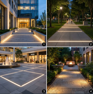 Lumière LED linéaire pour <span class=keywords><strong>sol</strong></span> extérieur, pour l'éclairage des parcs et des places, lumières décoratives pour chemins de jardin, lumière encastrée IP67 - Product Image 3