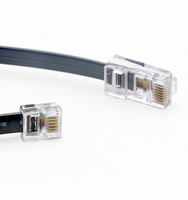 Personnalisé BROCHES Connexion RJ45 8P8C à RJ11 6P4C Téléphone ADSL Modem Câble Wan