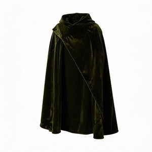 Capa <span class=keywords><strong>de</strong></span> Terciopelo <span class=keywords><strong>de</strong></span> Estilo Novedoso 2026 para Cosplay <span class=keywords><strong>de</strong></span> Halloween: Mago, Caballero, Vampiro, Guerrero - Unisex para Adultos - Product Image 1
