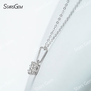 จี้เพชรโมอิสซาไนต์เงินแท้ 925 จาก Starsgem - 1.0 กะรัต 6.5 มม. ดีไซน์หรูหราแบบหกขา พร้อมสร้อยคอ - Product Image 3