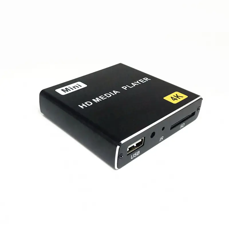 חדש הפעלה אוטומטית מיני 4K Media Player תמיכת USB דיסק SD כרטיס HDD מולטימדיה מלא HD 1080P וידאו מוסיקה PPT MP4 שחקנים לספירת תיבה