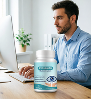 Suplemen Kesehatan Mata Alami OEM untuk Dewasa dengan Lutein Zeaxanthin Blueberry & Bilberry Kapsul Softgel 45 Softgel/Botol