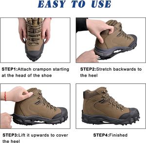 Cale à <span class=keywords><strong>glace</strong></span> en caoutchouc pour chaussures et bottes, combinaison de Traction, de marche, pour hommes et femmes, chaussures antidérapantes, 28 pointes - Product Image 4