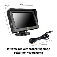 IPoster dudukan dasbor dan dudukan isap, Monitor mundur mobil 4.3 "Input Video 2 saluran