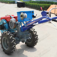 45-traktor pertanian Mini dua roda multifungsi, traktor jalan diesel Mini dua roda definisi tangan pertanian 12HP-22HP