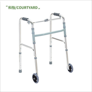 Courtyard Aluminum Alloy <b>Walker</b> With Wheels <b>For</b> Elderly And <b>Disabled</b> Mobility Aid - Product Image 2