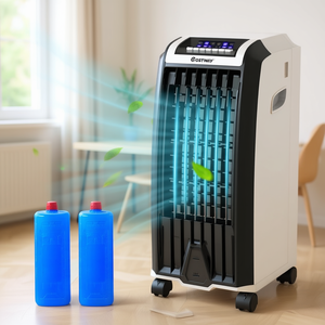 Tour de refroidissement portable Ostway 80W à évaporation, 3 vitesses, minuterie, pour maison et bureau, alimentation CA, corps en plastique - Product Image 2