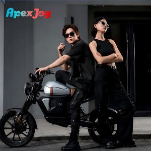 ApexJoy Tromox M03Q Moto Elettrica 2500W con Faro Rotondo, Sella Marrone, Produzione a Contratto per Importatori - Product Image 1