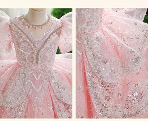Abito da principessa rosa lungo stile straniero francese <span class=keywords><strong>per</strong></span> le ragazze piccolo ospite spettacolo vestito da passerella con gonna lunga <span class=keywords><strong>per</strong></span> il compleanno - Product Image 5