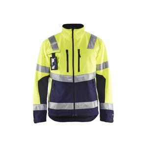 BLAKLADER - 490025173389M <b>Hi</b>-<b>Vis</b> <b>Softshell</b> <b>jacket</b> Yellow/Navy blue - EAN 7330509389959 <b>HI</b>-<b>VIS</b> WORKWEAR - Product Image 1