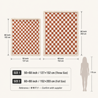 Plaid en polaire sherpa à logo personnalisé, 8 kg, en fibre coréenne double épaisseur, couverture chaude d'hiver pour lit Queen Size, vente en gros