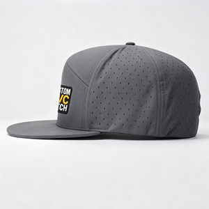 Gorra de Béisbol de 7 Paneles con Parche de Silicona PVC Premium con Logotipo Personalizado, Diseño Perforado con Corte Láser, Gorra Trucker Ligera e Impermeable para <span class=keywords><strong>Hombre</strong></span> - Product Image 4