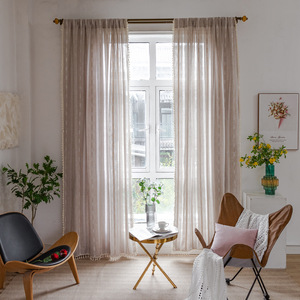 <span class=keywords><strong>Tende</strong></span> con nappine in <span class=keywords><strong>lino</strong></span> <span class=keywords><strong>di</strong></span> cotone cavo <span class=keywords><strong>per</strong></span> soggiorno camera da letto studio grigio <span class=keywords><strong>tende</strong></span> Decorative a bovindo - Product Image 4