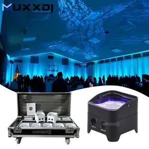 Beste Pro Dj Club Licht Batterij-Aangedreven Rgbwauv 6X18W Led Uplights Bruiloften Dj Draadloze Dmx Uplight Party Up Verlichting