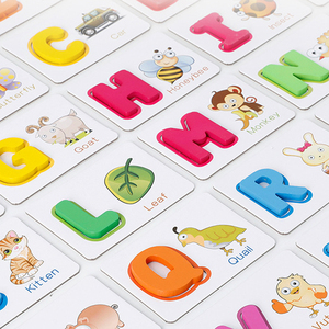 Puzzle all'ingrosso educativo legno <span class=keywords><strong>numeri</strong></span> e alfabeto inglese riconoscimento lettere carte di apprendimento, giocattoli ABC, Flash Card per i bambini - Product Image 4